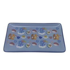 Care Bears Grumpy Bear Sushi Ceramic Serving Tray Plate Blue Silver Buffalo